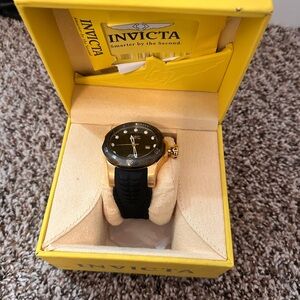 Invicta Black and Gold Men's Watch